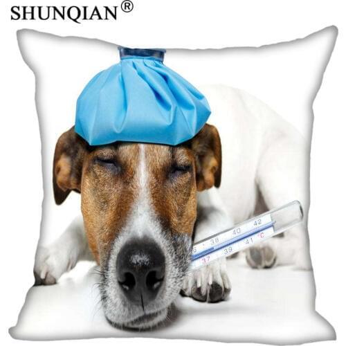 Dog Custom Gift Pillow Cover Decorative Square Zippered Two Side Pillowcase 35x35cm,40x40cm,45x45cm,60x60cm