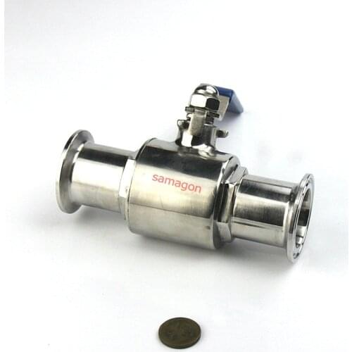 Beer home brewery fermentation brewing moonshine distillation use sanitary Ball Valve Tri Clamp Ferrule 1" 25 1.5" 2" 304 SS