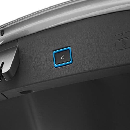 SBTMY Stainless steel Electric tail door switch decorative frame Rear door switch with sequins For Volkswagen T-ROC T ROC TROC