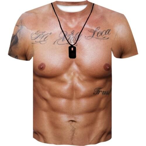 New 2021 3D Printed Strong Muscle Kids Boy Girl Unisex T Shirt Summer Casual Men Women Couple Cosplay Costume T-Shirt Tops Tees