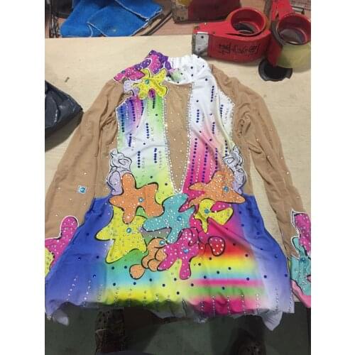 Girls boys Gymnastics leotard performances woman men gymnastics competion leotards Kids long sleeve leotard