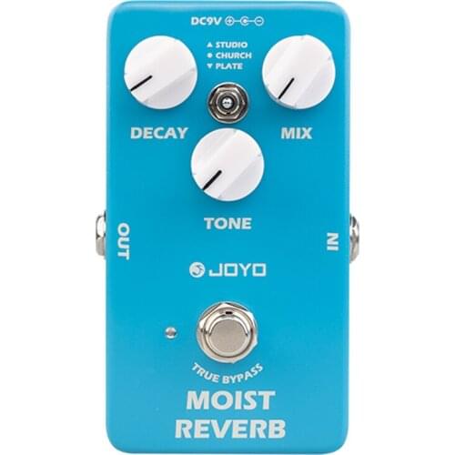 JOYO JF-20 Digital Reverb Effects Pedal 3 Reverb Modes Studio, Church, Plate True Bypass Reverb Pedal MOIST RIEVERB