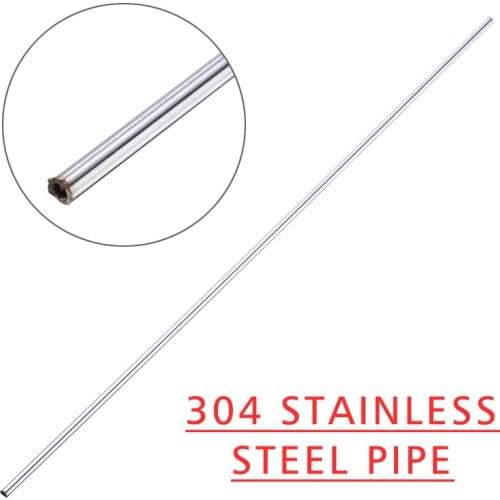 1pc Silver 304 Stainless Steel Capillary Tube Pipe OD 6mm ID 4mm Length 500mm 20"