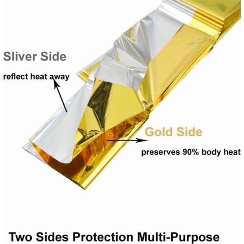 Emergency Blanket Survival Kit Emergency Shelter Thermal Mylar Space Survival Gear Rescue Shelter Outdoor Camping Accessories