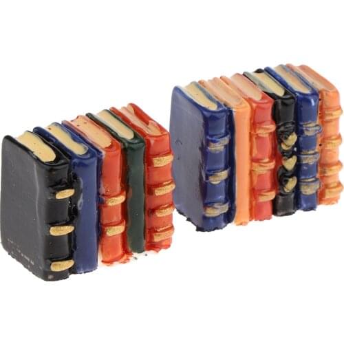Resin Books Blocks For 1/12 Dollhouse Miniature Library Study Room Decor