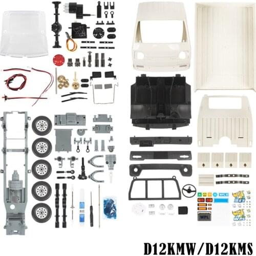 WPL D12 1:10 Scale RC Truck Unassembled Kit Simulation Climbing Truck RC Toys For Kids Gifts Toys