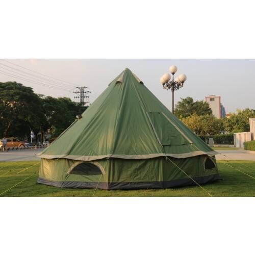 Los maple Indian camping tent 8 person outdoor Korean family yurt tent single layer driving filed tent pyramid A tower Mongolia