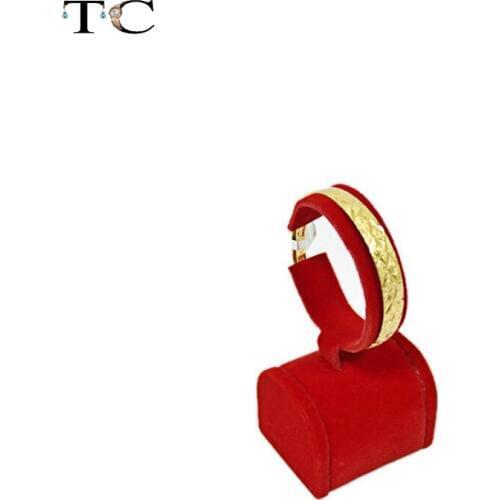 Red Velvet Bangle Show Jewelry Displays Holder For Bangle Bracelet Stand 11cm high Watch Rack Free shipping
