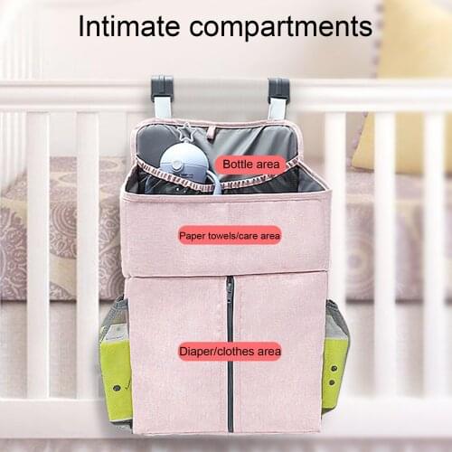 Baby Crib Hanging Storage Bag Diaper Nappy Organizer Cot Bed Organizer Bag Infant Essentials Diaper Baby Kids Crib Bedding Set