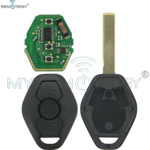 Remtekey 3 button 315mhz for BMW X3 X5 6 series Li 7 series Z4 E90 E91 E83 E60 E53 E63 E65 E85 CAS system HU92 blade remote key