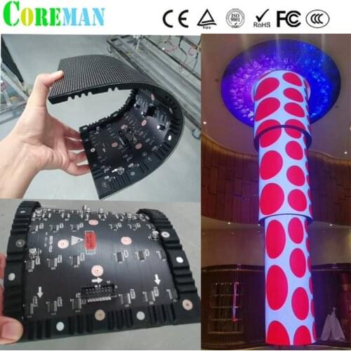 Pillar Led Screen Soft Round Led Screen P2.5 160x320mm 240X120mm Transparent Led Screen Module Magnet Led Module
