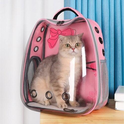 Pet Cat Carrier Backpack Breathable Cat Travel Outdoor Shoulder Bag For Small Dogs Cats Portable Packaging Carrying Pet Supplies