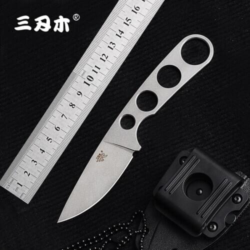 Sanrenmu 7130 Fixed Blade Knife 8Cr14mov Blade with Knife Sheath