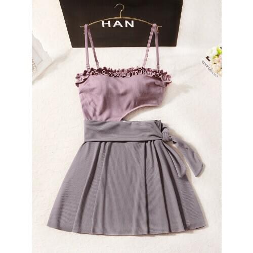 Sexy 2021Hallow Out High Cut Black Women Swimwear One Piece Swimsuit Female Padded Bather Bathing Suit Swim Lady