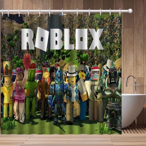 Roblox Shower Curtain 3D Digital Printing Polyester Waterproof Bathroom Curtain Bath Decoration Boys Children Birthday Gift