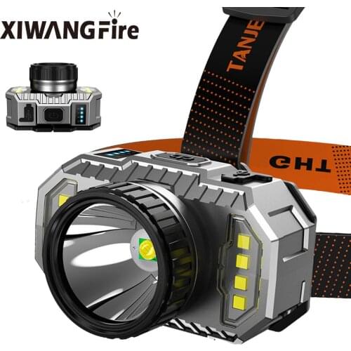T6 LED Super Bright Headlamp Head-Mounted Flashlight Strong Light Outdoor Camping Rechargeable Night Fishing Headlight