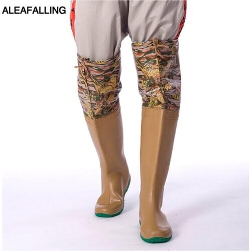 Thickened ultra-high barrel pants rain boots wear-resistant water field shoes solid-color insert boots fishing shoes size 35-45