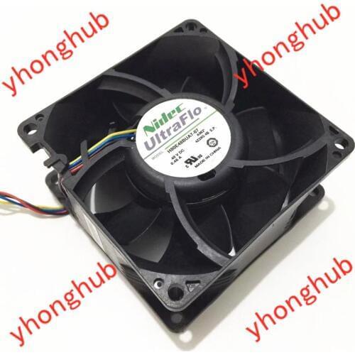 Nidec H80E48BUA7-07 A062 Server Cooling Fan DC 48V 0.46A 80x80x38mm 4-wire