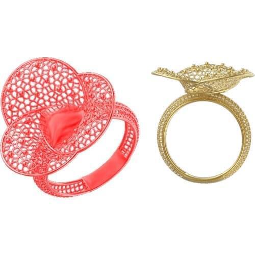 High Wax Contained Resin Ring with Hollow Jewelry Industrial 3D Model of Women Wedding Ring