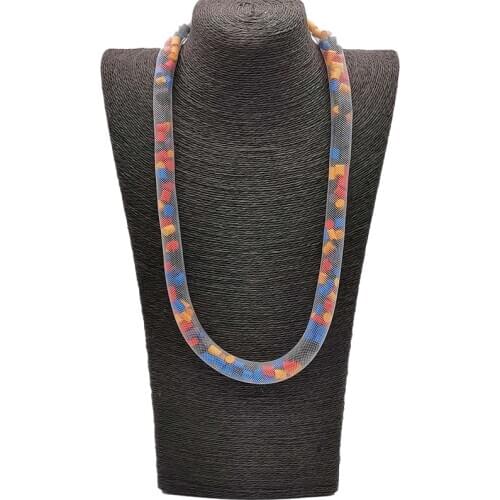 UKEBAY New Multicolor Design Choker Necklaces Women Luxury Jewelry Rubber Pendant Necklace Bohemia Sweater Chain Party Jewellery