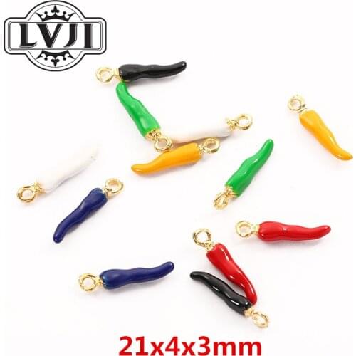 12pcs chili style zinc alloy metal pendant charms for diy jewelry making 6010