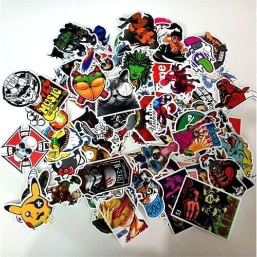 200pcs JDM Decoration Skateboard Luagge Vinyl Decal Graffiti Motorcycle Car-Styling Sticker Bomb Bicycle Colorful Adhesive