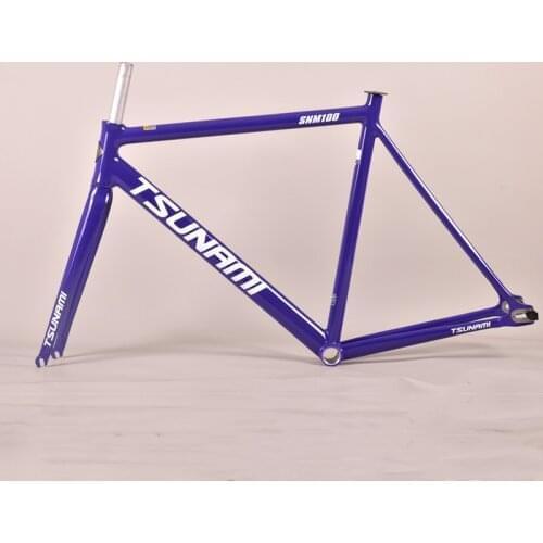 2021 New TSUNAMI 700c SNM100 Aluminum Fixed Gear Frame and Fork Fixie Bike 49cm 52cm 55cm High Quality Bicycle Parts Frameset