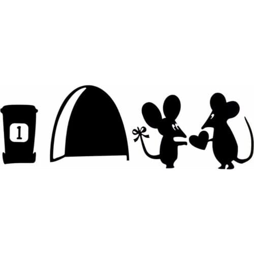 3D Funny creative Mouse hole wall stickers rat hole cartoon Wallpaper wall stickers bedroom living room mice wall Decals