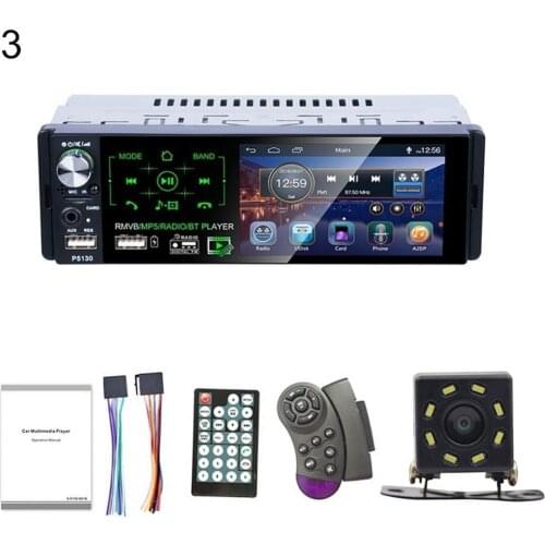 80% Hot Sale P5130 4.1 Inch Car Radio Bluetooth Touch Screen MP5 Player with Rearview Camera Car MP5 Player