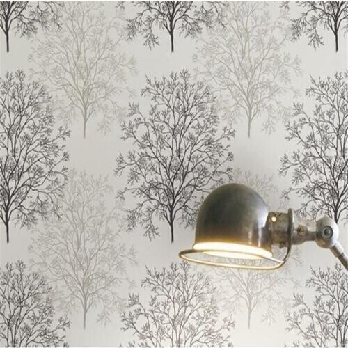 Beibehang Abstract simple tree branch wallpaper silk non-woven wallpaper living room beauty salon club color wallpaper