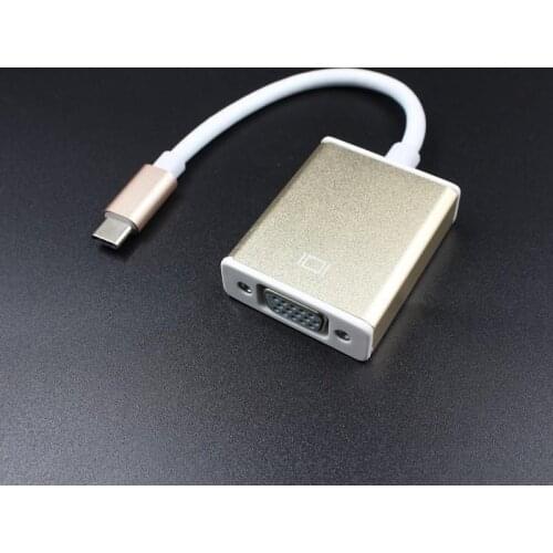 USB 3.1 Type C To VGA Adapter USB-C Male To VGA 1080p Female Converter