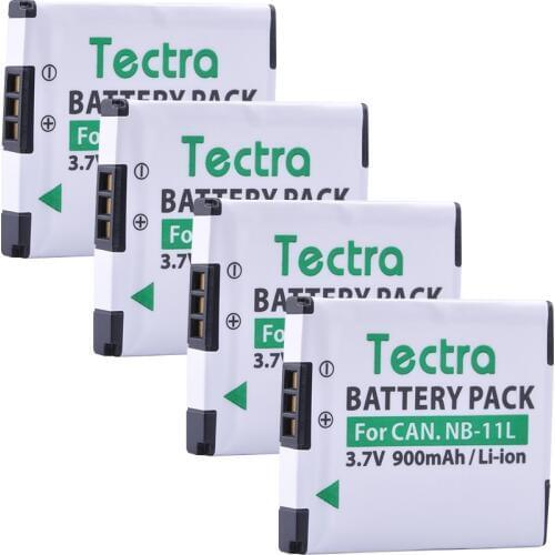 Tectra NB-11L NB 11L 4PCS Camera Battery for Canon PowerShot A2300 IS A2600 A4000 IS ELPH 110 HS ELPH 150 HS IXUS 155