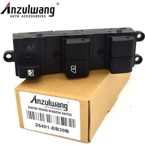 ANZULWANG 25401-EB30B Front Left Hand Drive Side Power Window Regulator Master Switch For Nissan Pathfinder R51 Navara D40