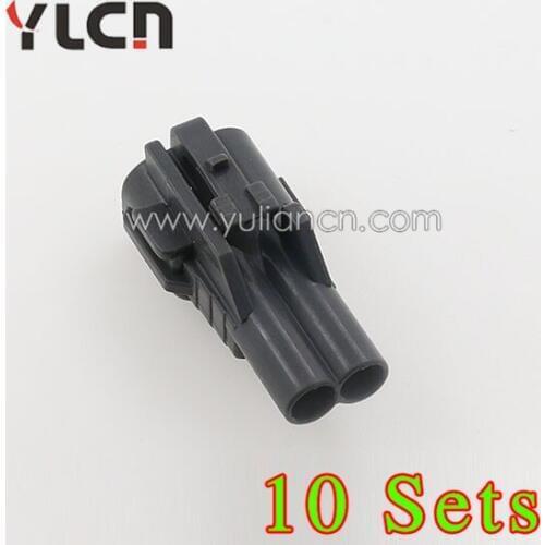 Free Shipping 10 Sets 2 Pin VW male Automobile Connector with terminals and seals