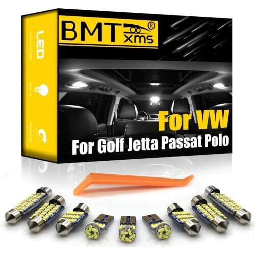 BMTxms For Volkswagen VW Golf 4 5 6 7 Jetta Bora Vento Passat B5 B6 B7 B8 CC Polo Phaeton Canbus Car LED Interior Light Kit
