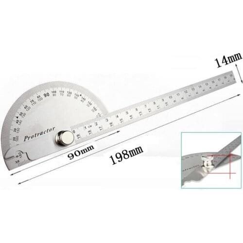 250mm Double-Arm Protractor Movable Protractor Protractor With Round Head Rotating Protractor Angle Measuring Instrument