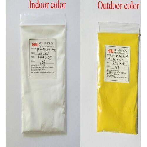 Photochromic pigment,sunlight active pigment,solar sensitive pigment,item:HLPC-05,color:yellow,1lot=10gram,free shipping