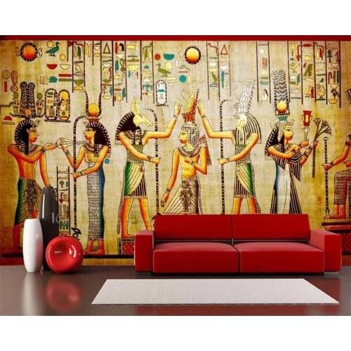 Beibehang Custom wallpaper fashion 3d photo mural ancient Egypt celebration classical living room TV background wall paper mural