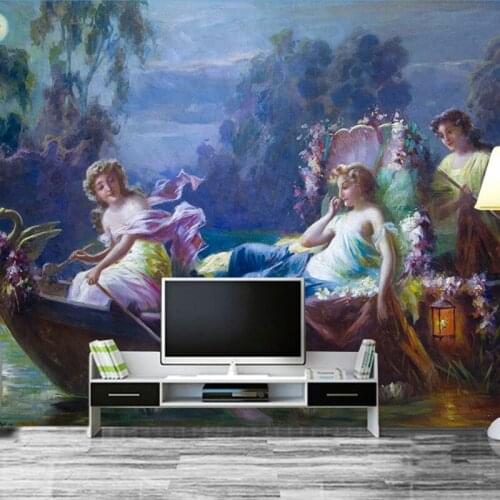 European style oil painting palace custom oil painting kitchen study bedroom TV background decoration painting mural custom