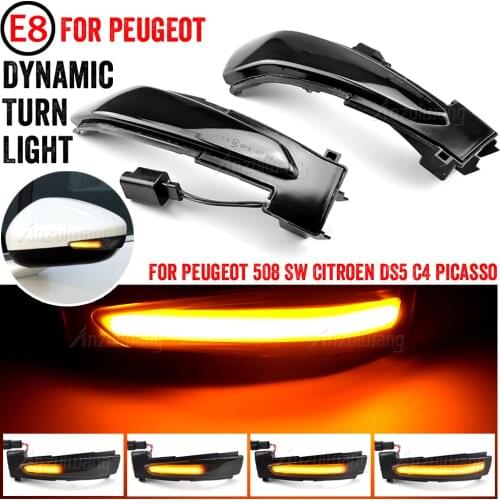 Side Mirror Flasher Lamp Dynamic Blinker LED Turn Signal Light For Peugeot 508 SW Citroen DS5 C4 Grand Picasso II