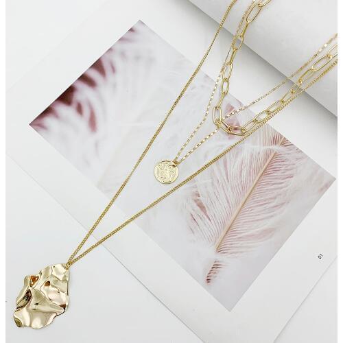 Fashion Multilayer Hip Hop Long Chain Necklace For Women Men Jewelry Party Gifts Pendant Alloy Necklace Accessories