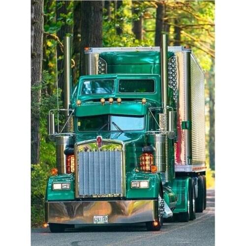 New 5d diy diamond painting truck landscape diamond mosaic resin diamond embroidery decoration gift crafts E1553