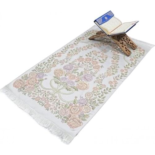 GREAT GIFT GREAT GIFT Special Design Prayer Rug Flower Orange MUSLIM PRAYER COVER EASY TO USE FREE SHİPPİNG