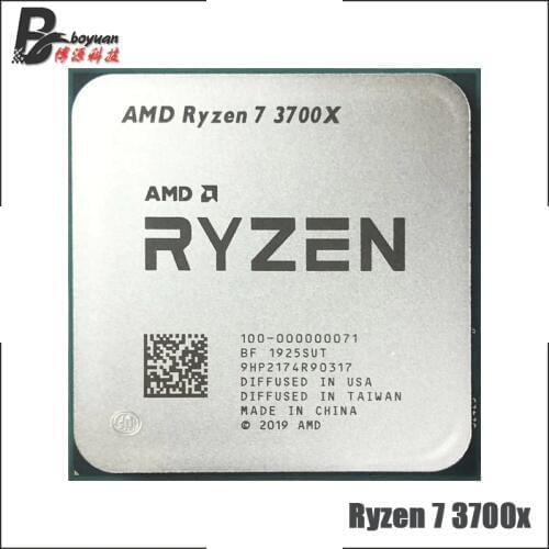 AMD Ryzen 7 3700X R7 3700X 3.6 GHz Eight-Core Sixteen-Thread CPU Processor 65W 7NM L3=32M 100-000000071 Socket AM4