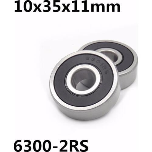 10Pcs 6300-2RS ball bearing 10x35x11 mm deep groove ball bearing High quality 6300RS 6300