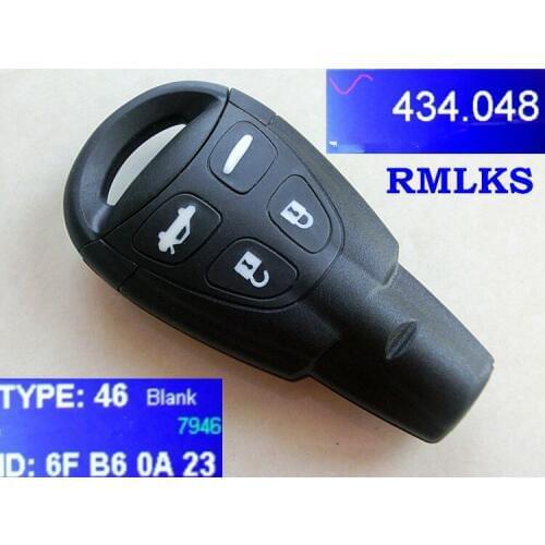 RMLKS Smart Card Remote Key Fob Control Keyless Entry 433MHZ PCF7946AT Chip For Saab 93 95 9-3 LTQSAAM433TX