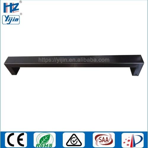 Free shipping Black heated towel rail Single Bar electric towel warmer stainless steel 304 bathroom shelf dryer HZ-924