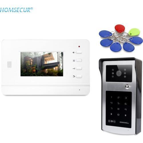 HOMSECUR 4.3" Video Door Entry Security Intercom with Outdoor Monitoring for House/ Flat XC004-S+XM402