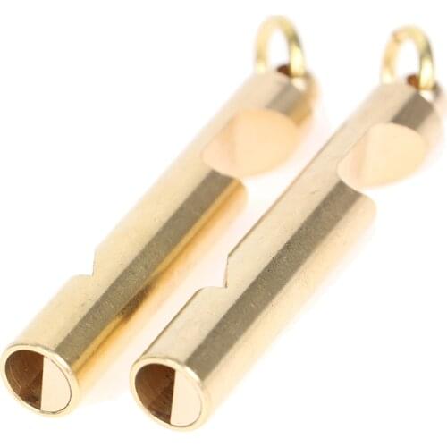 1Pc Multifunction Brass Beer Bottle Opener Whistle Keychain Pendant Outdoor Survival Whistle