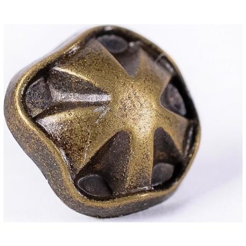 11MM Pkg of 50 BRONZE-TONE Flower Metal Rivet Studs Conchos Leather Crafts Decor